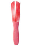 Rizos Curls Pink Detangling Flexi Brush for Curly Hair, Flexible comb glides with curls to easily detangle, no pull or pain